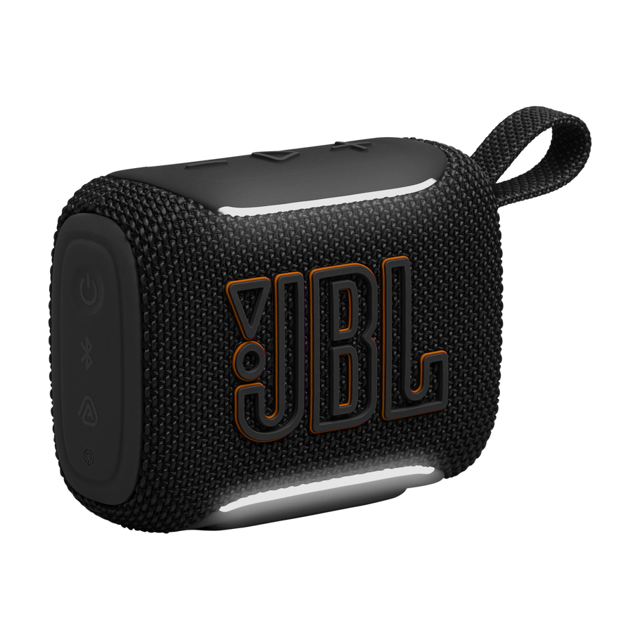 JBL Go 5 color negro con iluminación ambiental