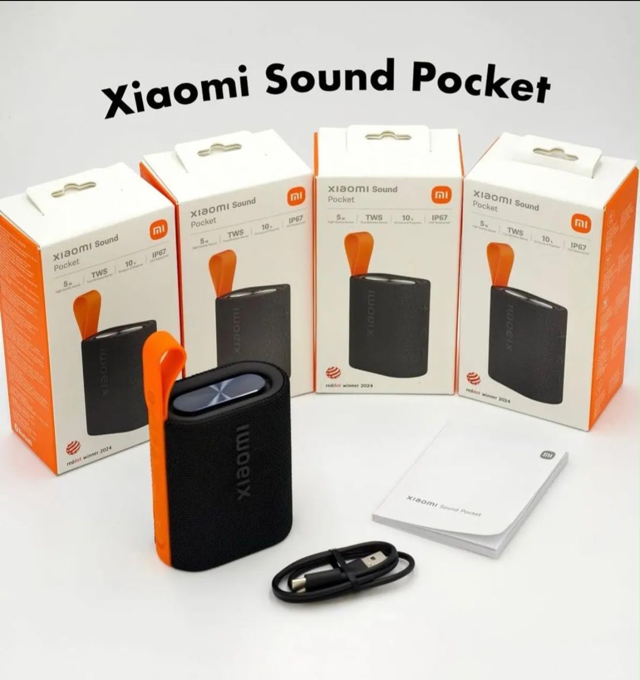 Xiaomi Sound Pocket 2 con cajas, cable y manual
